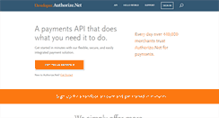 Desktop Screenshot of developer.authorize.net