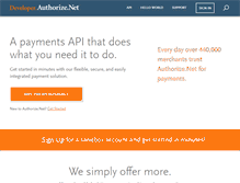 Tablet Screenshot of developer.authorize.net